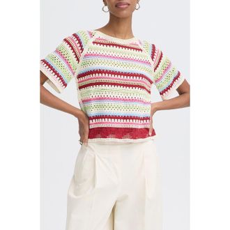 Ichi Multicolor Stripe Knit Top at Nordstrom, Size X-Large