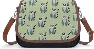 Generic Cute Ring-Tailed Lemur Fashion Womens Crossbody Bags Novelty Handbag Shoulder Bag Purse