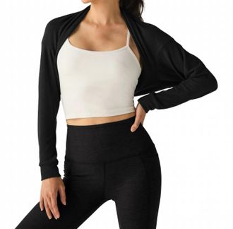 Beyond Yoga Duet 2-Way Convertible Shrug In Black