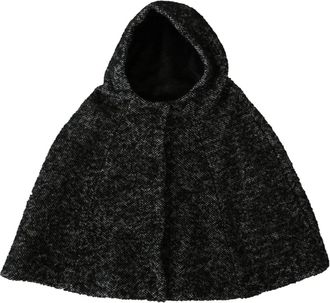 Dolce & Gabbana Hooded Scarf - Dames - Hoeden - Grijs - ONE Size - Wol - Accessoires