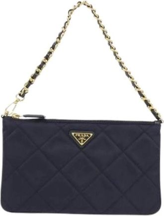 Prada Pre-owned Clutches, female, Blue, Size: ONE SIZE Pre-owned Vintage Clutch