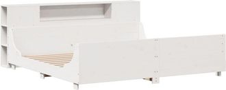 vidaXL Vidaxl - Estructura De Cama Sin Colch&oacute;n Madera Maciza Blanca 200x200 Cm