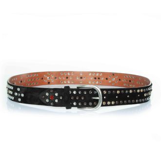 Isabel Marant Isabel Marant Pre-owned Womens Black suede belt with multicoloured studs - Multicolour Calf Leather - One Size