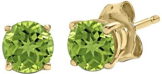 House of Brilliance Haus Of Brilliance Colorful Gemstones 14K 1.10 Ct. Tw. Peridot Stud Earrings