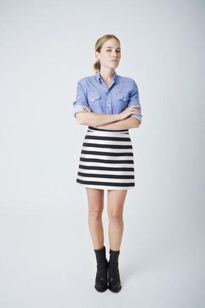 Smythe New Smythe striped A line skirt Size XXS