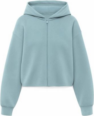Dear John Denim Womens Kaia Zip Up Jacket In Hazy Aqua