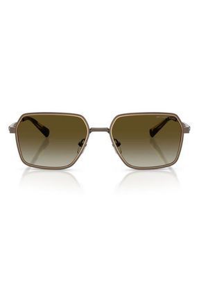Michael Kors Dana Point 57mm Square Sunglasses in Matte Husk /Olive Gradient at Nordstrom