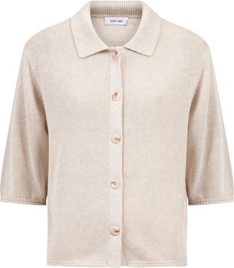 Knit-ted Truien & Vesten, Dames, Beige, S, Yoshi Vest