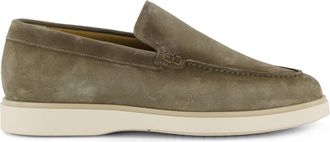 Giorgio Nette loafers Giorgio groen leer suede effen