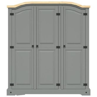 Berkfield Home Wardrobe Mexican Pine Corona Range 3 Doors Grey