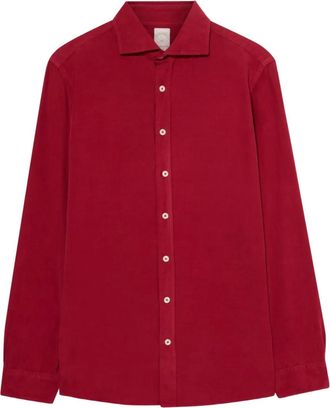 Brooks Brothers Ribfluwelen overhemd met gespreide kraag - Rood