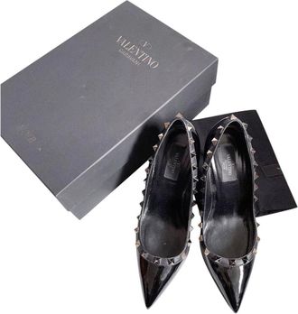 Valentino Garavani Valentino Rockstud Noir Patent Pumps Size 36.5