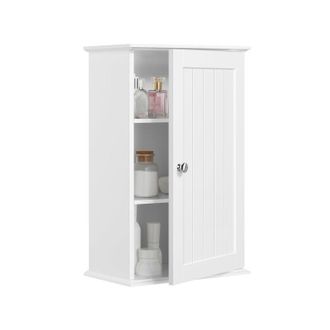 Yaheetech Armario De Pared Para Ba&ntilde;o Armario Suspendido De Tres Niveles Para Cocina Mueble Ba&ntilde;o Auxiliar Blanco 35x20,7x55cm Blanco - Yaheetech