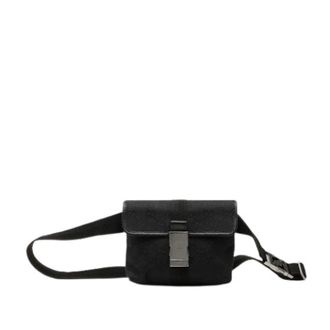 Gucci Pre-owned Canvas Belt Bag - Dames - Pre-owned - Zwart - Maat: ONE Size Zijde