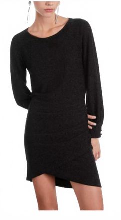 The Kooples Asymmetrical Black Shimmer Dress