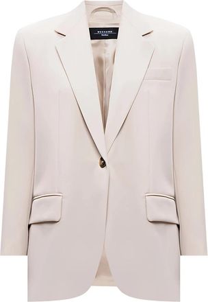 Max Mara Giacca - Dames - Blazers - Beige - S - Polyester - Jassen