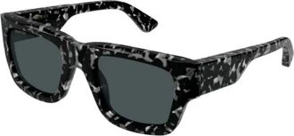 Gucci Rechthoekige Zonnebril met Montuur - Heren - Zonnebrillen - Zwart - 52 MM - Accessoires