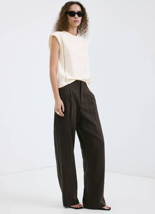 Mango Maglietta cotone dettagli ricamati e traforati grezzo - Donna - XXS - MANGO