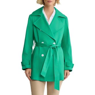 Jones New York Double Breasted Trench Coat in Kelly at Nordstrom, Size X-Large