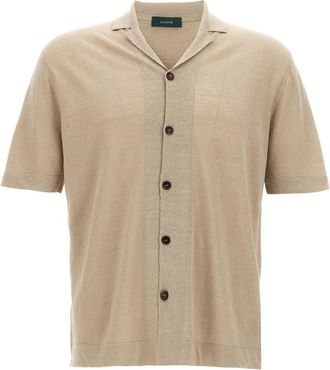 Zanone linen shirt - Neutrals