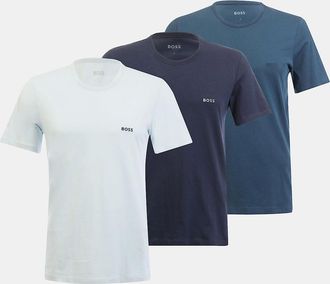 HUGO BOSS Mens Classic 3 Pack Logo Underwear T-Shirts - Multi - Size: 36