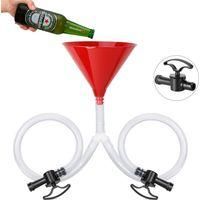 OEM Embudo Para Bebidas, Embudo Para Cerveza, Embudo Para Cerveza Para Fiestas/bares, Embudo De Doble Tubo Con V&aacute;lvula - Crezuo