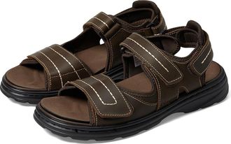 Propét Hudson Mens Sandals Brown : 10.5 XX (5E), Leather