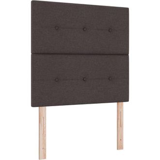 vidaXL Vidaxl - Cama Tipo Box Spring Con Colch&oacute;n Marr&oacute;n Oscuro 80 X 200 Cm Tela