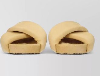 Jil Sander calf hair slippers