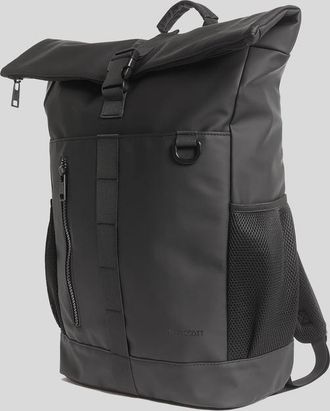 Lyle & Scott Mens Water Resistant Rolltop Backpack - Black - One Size
