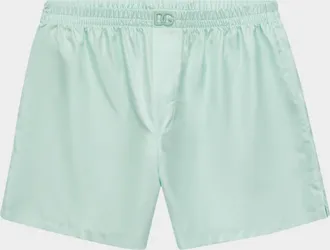 Dolce & Gabbana Men & apos;s Solid Pastel Silk Boxer Shorts