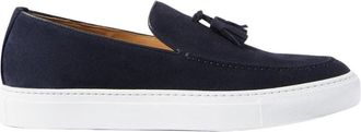 Scarosso Amedeo Blauwe Su&egrave;de Loafers - Heren - Loafers - Blauw - 43 1/2 EU - Su&egrave;de - Schoenen