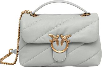 Pinko Handbags, female, Gray, Size: ONE SIZE Love Puff Classic