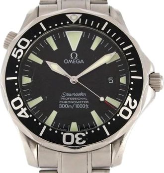 Omega Pre-owned Seamaster Pro Stainless Steel 2254.50 - Heren - Vintage Horloges - Zwart - ONE Size - Vintage
