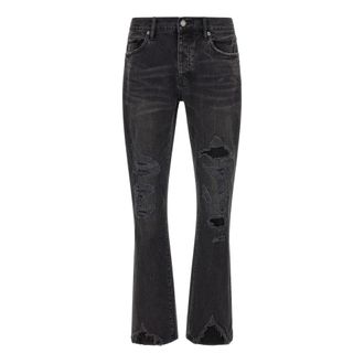 Purple Jeans, Heren, Zwart, W32, Katoen, Vintage Heavy Destroy Jeans