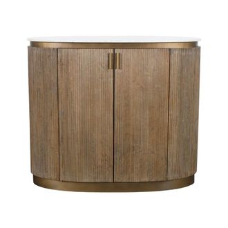 Signature Mostrador de madera maciza y m&aacute;rmol