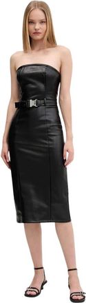 Karl Lagerfeld Dames, Jurken, Zwart, Maat: XS Leer
