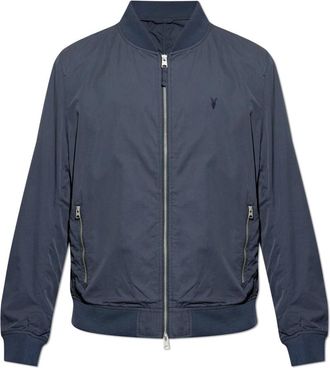 AllSaints Jas Bassett - Heren - Bomber jackets - Blauw - S - Katoen - Jassen