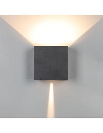 Mantra Mantra Aplique Led Exterior Cuadrado Davos Xl Negro, 2x10w 20w 2700k Dimmable 1830lm