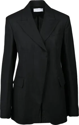 Sportmax Black Cera Giacca Viscose Linen Jacket