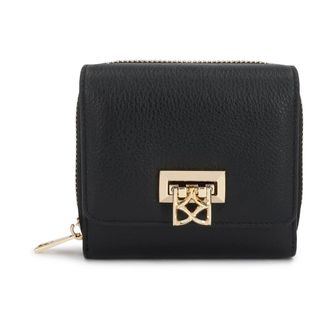 Kazar Accessoires, Dames, Zwart, ONE Size, Leer, Kleine portemonnee van leer met drie vakken
