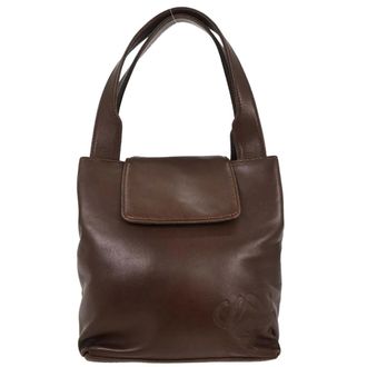 Loewe Anagram Leather Brown Leather Handbag (Pre-Owned)