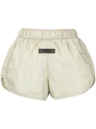 Fear of God logo-patch mini shorts - Green