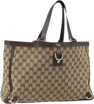Gucci Pre-owned Tote Bags, female, Beige, Size: ONE SIZE Pre-owned Vintage Tote Bag