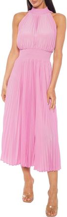 Marina Rossini Pleated Midi Dress in Pink at Nordstrom Rack, Size 10