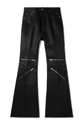 Rick Owens Bolan Flared Linen-Twill Cargo Trousers