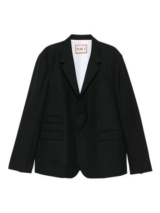Plan C single-breasted blazer - Black