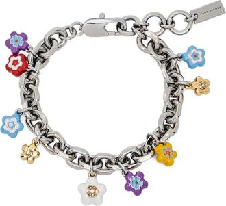 Marc Jacobs Bracciale The Enamel Wild Daisy Charm - Argento
