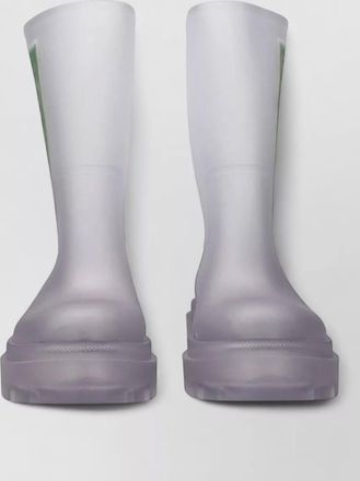 Off-white transparent ankle boots