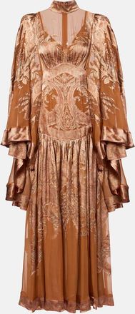 Zimmermann Memento Burnout paisley semi-sheer gown